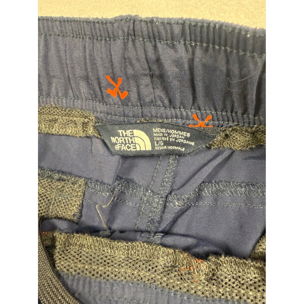 The North Face Mens Class V Water Shorts Navy Orange Ice Axe Print Large L - Picture 6 of 7